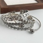 Solid 925 Sterling Silver Bracelet For Women   Vintage Handmade Simple Bangle