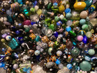 100  Assorted Mixed Glass  Lampwork And Ceramic Beads Loose Bulk