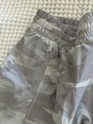 Athleta Printed Hustle Silver Gray Camo Shimmer Brief Shorts S