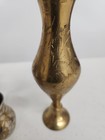 Vintage Middle Eastern Brass Dallah Ewer Set 4pc Arabic Coffee Pot Islamic