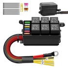 New Universal 12v Waterproof Automotive 6 Ato Fuse Relay Box Block W  Harness Us