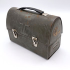 Rare Vtg American Thermos Co   v  Dome Metal Lunch Box Wwo Norwich Conn  Usa