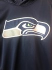 Nfl Seattle Seahawks Youth Large Logo Tech Hoodie Hooded Sweatshirt Navy Blue