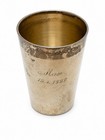 Antique German Knauer 800 Silver Shot Cup Heraldic Coat Of Arms C1900