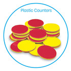 Plastic Math Counters For Kids  Red And Yellow Counters  Math Manipulatives For 