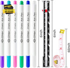Fabric Markers Pens  6 Color Water Soluble Erasable Marking Pens  1 Pcs Gauge Se