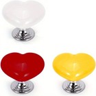 3pcs Heart Shape Toilet Presser Love Toilet Press Batthroom Water Tank Buttons