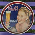 Vtg It s Hull s Cream Ale   Export Beer Metal Tray 12  The Hull Brewing Co Ct