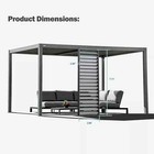 Domi Louvered Pergola Accessories Pergola Screens  Waterproof  Wind Block grey
