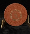 Vintage El Dorado Hotel Casino  1 Chip     Reno  Nevada     Red Greek Key