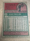Rick Wise 1975 Topps  56 Autographed Signed Card Boston Red Sox