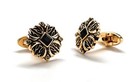 Cross Cufflinks Christian Gifts Gold Black Crystal Design Religious Gifts
