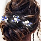  Wedding Hair Pins Pearl Hair Clips Rhinestone Bridal Hair Accessories Silver