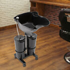Rolling Backwash Shampoo Bowl Basin Sink Unit Beauty Spa Salon Hair Wash Station