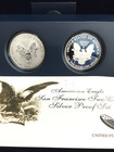 2012 S Reverse Proof Silver Eagle 2 Coin San Francisco Set W box   Coa
