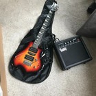 Sunburst Full Size Electric Guitar Starter Package  With 20 Watt Amp Accessories
