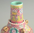 Chinese Qing Dynasty Famille Rose Porcelain Revolving Vase - 10 5  X  5 5 