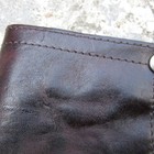 Rrl Double Rl Dark Brown Leather Short Wallet Men Casual Card Holder Wallet