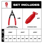 Milwaukee Tool 48-22-6539 9 Pc  Snap Ring Pliers Set  Authorized Usa Dealer