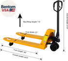 Pallet Jack  5500-lbs Capacity Pallet Truck Standard Duty Manual Pallet Trucks P