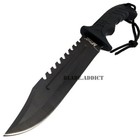 13  Black Tactical Survival Rambo Hunting Fixed Blade Knife Army Bowie W  Sheath