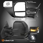 Fits 2007-2014 Ford F150 Power Heated Tow Mirrors W  Smoke Led Signal Puddle