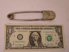 Vintage National 5  Large Heavy Duty Metal Safety Pin Stamped  9 Laundry Stable 