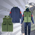Naruto Hatake Kakashi Anime Cosplay Costume Outfit Vest Tops Pants Set Halloween