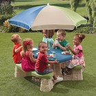 Step2 Naturally Playful Kids Picnic Table With Removable Umbrella  Indoor outdoo