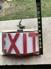 Original 20    Semicircular Glass Exit Light With Original Metal Hanging Bracket