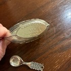 Vintage Miniature Tpb Tinn Norway Pewter Viking Longship Salt Cellar With Spoon