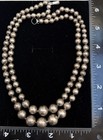 Vintage Old Mexican Sterling Silver Mexico Bead 15 Inch Double Strand Necklace