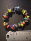 8 Millefiori Glass Trade Beads -   b1148  Handmade Rare - 20x15mm