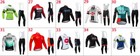 Cycling Team Mens Thermal Fleece Long Sleeve Jersey Bib Pants Set Cycling Jersey