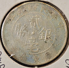1912 China Kwangtung 20 Cents 2 Jiao Silver Coin Year 1 Km Y 423