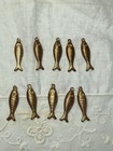 24 Raw Brass Vintage Fish Dangle Stampings