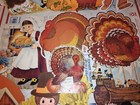 Lot Of 11 Vintage Thanksgiving Die Cut Cutout Decorations