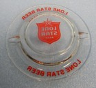   rare Vintage Lone Star Beer Glass Ash Tray San Antonio Texas Star