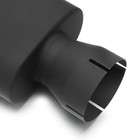  Square Exhaust Tip 3  Inlet  Black Coating Rectangle 3 0inch Black Coated