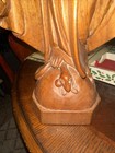 19th 24  Wood Hand Carved Madonna Virgin Mary Our Lady Wall Statue Sculpture
