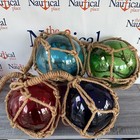 Extra Large 10  Glass Fishing Floats  Basketball Size  Hanging Fish Net Buoy