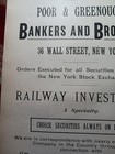 1889 Print Ad Poor   Greenough Bankers Brokers Wall St Nyc Railway Investments 