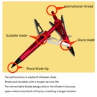 12pcs Hunting Red Killzone Broadheads 100grain Sharpen Blade 2  Cut Archery Tips