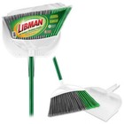14 In Extra Large Angle Broom W dustpan Clean Fibers Steel Handle Indoor Outdoor