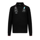 Formula 1 Black Mercedes Amg Petronas F1 Team Long Sleeve T Knitted Polo Shirt