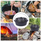 Pre-seasoned Cast Iron Dutch Oven Camping Pot 8 Qt With Skillet Lid Cooking Pan
