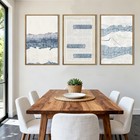 Iarttop Blue Abstract Canvas Wall Art Framed 24x36 Inch Set Of 3