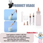Newborn Pet Feeding Kit Kitten Bottle Set With Nursing Nipples Storage