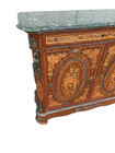 67208 Marble Top Sideboard Server Console Cabinet Stand
