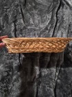 Vintage Decorative Wicker Basket Rectangular Tray Storage 13 x10 x3 